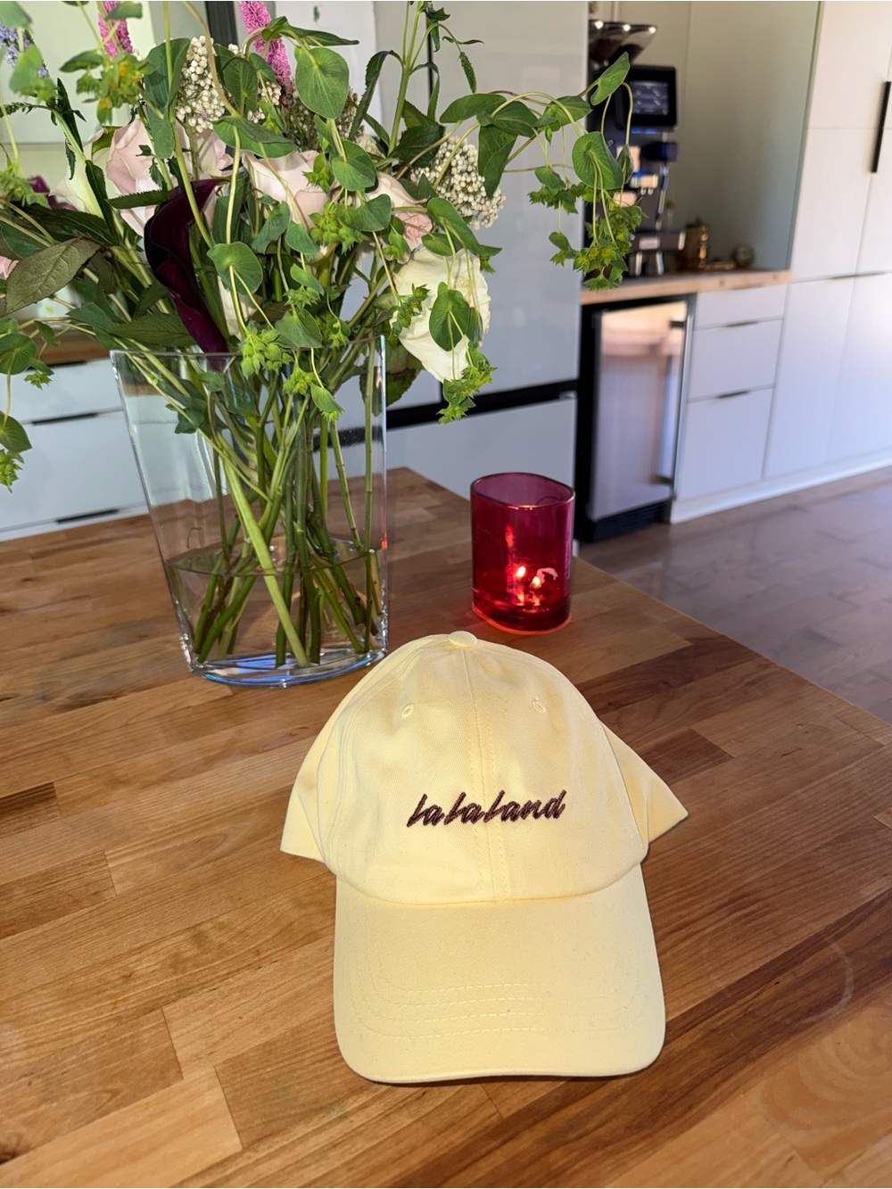 La La Land Cafè Butter Colored Embroidered Baseball Cap